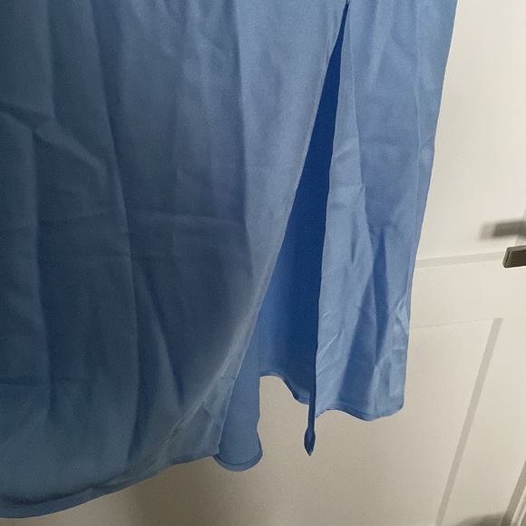 Light Blue Midi Cowl Neck Dress - Picture 2 of 3